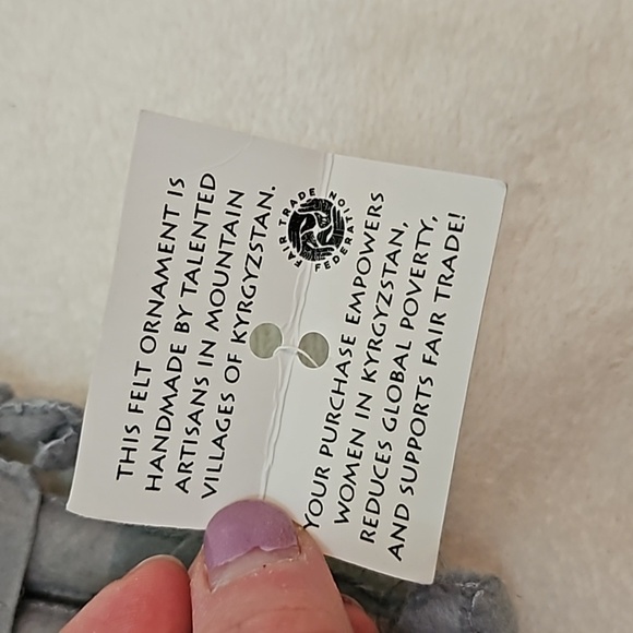 Silk Road Bazaar Tin Man Handmade Felt Ornament - Picture 6 of 11